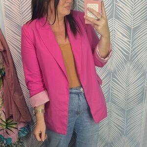 Lightweight pink blazer